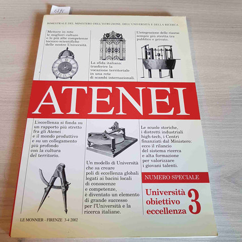 ATENEI - 3 UNIVERSITA' OBIETTIVO ECCELLENZA - BIMESTRALI MINISTERO ISTRUZIONE