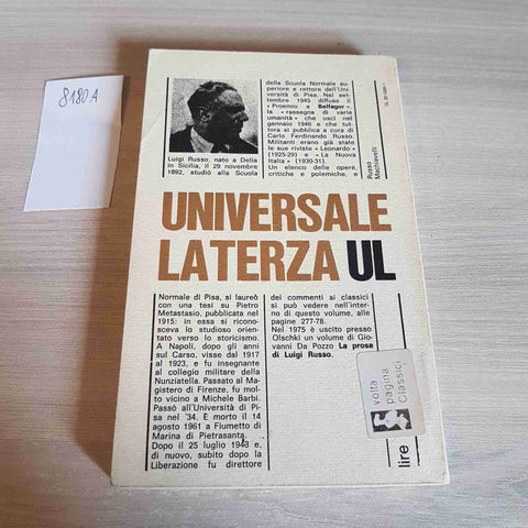 MACHIAVELLI biografia e opere LUIGI RUSSO - LATERZA - 1983