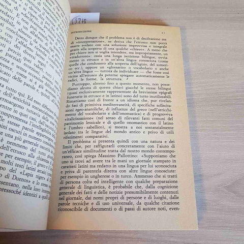 IL MISTERO DELLA LINGUA ETRUSCA - R. A. STACCIOLI - NEWTON COMPTON - 1978