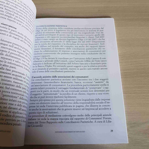 LE CONTROVERSIE SUL RISPARMIO 28 - RISPARMIO & INVESTIMENTI IN TEMPO DI CRIS