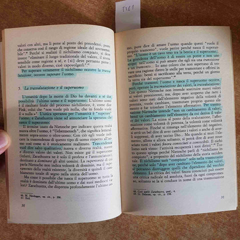 NIETZSCHE UNA FILOSOFIA A COLPI DI MARTELLO Dorso Martignoni 1983 SIGNORELLI