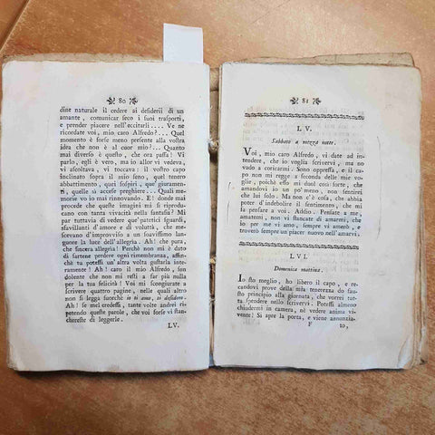 1778 L'INGLESE SIMILE AGLI ALTRI UOMINI O LETTERE DI FANNI BUTLERD incompleto!