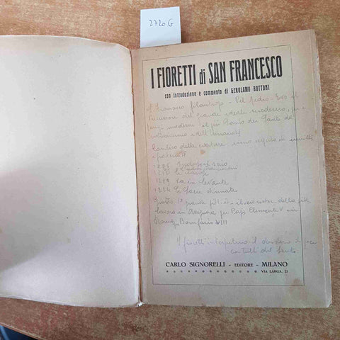 I FIORETTI DI SAN FRANCESCO gerolamo bottoni 1925 SIGNORELLI