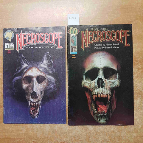 Lotto 2 fumetti NECROSCOPE +book II wamphyri BRIAN LUMLEY 1992/93 MALIBU COMICS