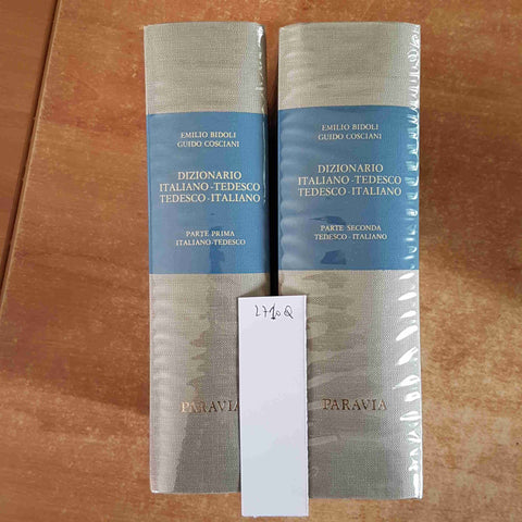 DIZIONARIO ITALIANO/TEDESCO TEDESCO/ITALIANO 2 VOLUMI PARAVIA bidoli cosciani