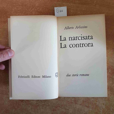 ALBERTO ARBASINO racconti LA NARCISATA, LA CONTRORA 1964 FELTRINELLI  1° EDIZ.