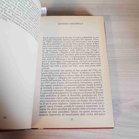 LETTERE A BRAMBILLA - DINO BUZZATI - MONDADORI - 1987