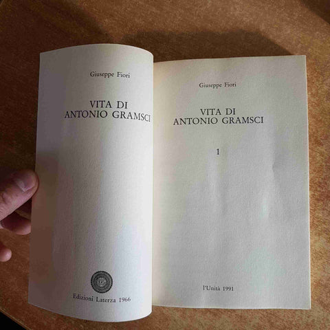 VITA DI ANTONIO GRAMSCI 2 volumi GIUSEPPE FIORI 1991 LATERZA L'UNITA'