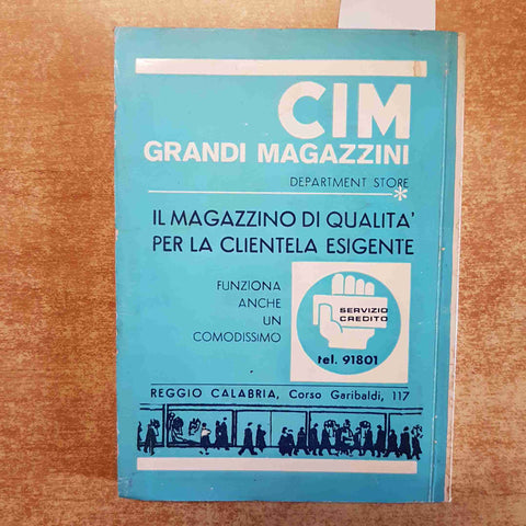 GUIDA TASCABILE DI REGGIO CALABRIA edizione scuncia 1969 pianta toponomastica