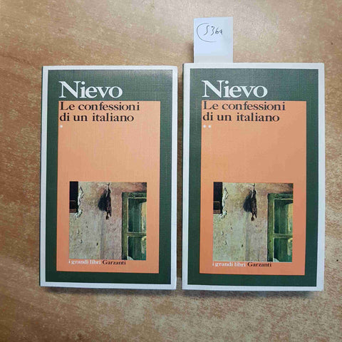 LE CONFESSIONI DI UN ITALIANO - IPPOLITO NIEVO completo in 2 volumi1973 GARZANTI