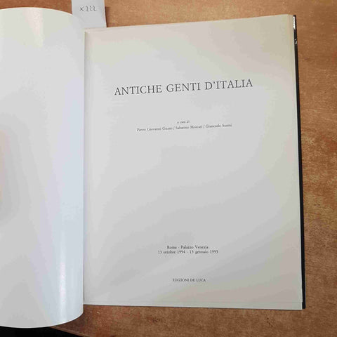 ANTICHE GENTI D'ITALIA guida illustrata DE LUCA 1995 SABATINO MOSCATI, GUZZO