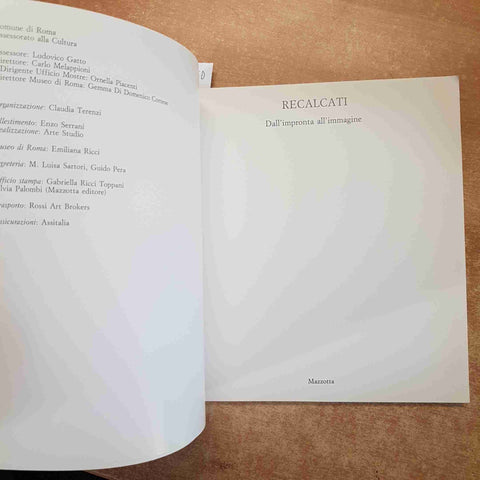 ANTONIO RECALCATI dall'impronta all'immagine CATALOGO MAZZOTTA 1987 ROMA