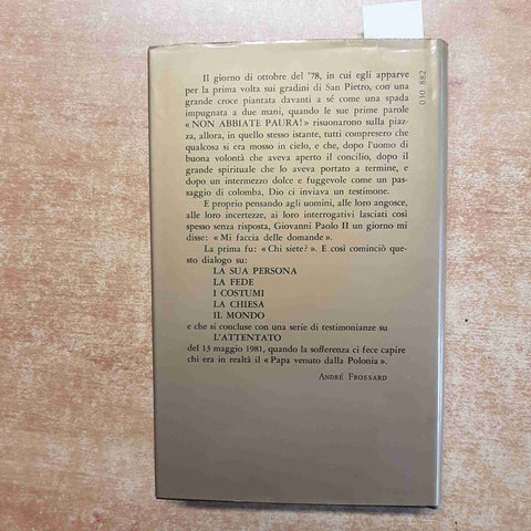 GIOVANNI PAOLO II non abbiate paura! ANDRE' FROSSARD dialoga con 1983 RUSCONI