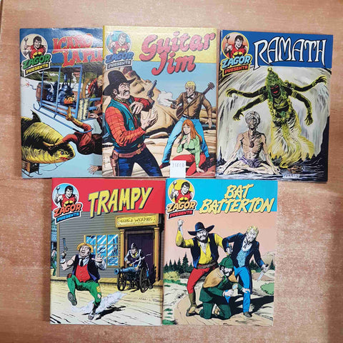 LOTTO 5 ZAGOR PRESENTA trampy, bat batterton, icaro laplume, guitar jim, ramath