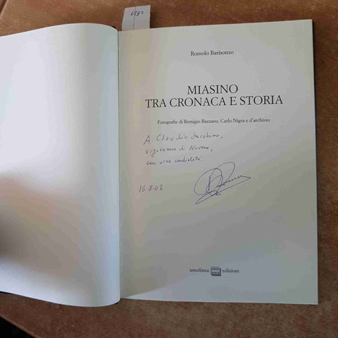 MIASINO tra cronaca e storia ROMOLO BARISONZO autografo