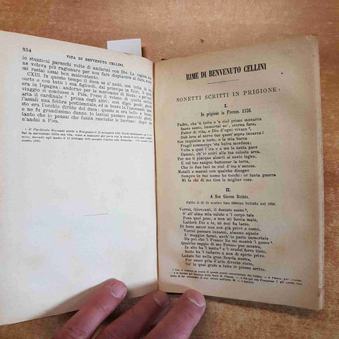 LA VITA DI BENVENUTO CELLINI scritta da lui medesimo CAMPORI 1873 SONZOGNO