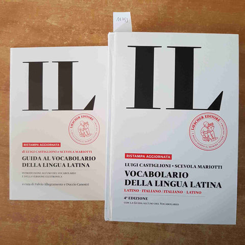 IL VOCABOLARIO DELLA LINGUA LATINA castiglioni mariotti LOESCHER 4edizione+guida