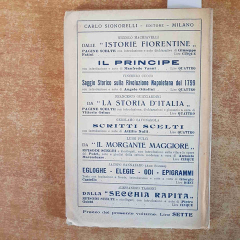 GIOVANNI BOCCACCIO - IL NINFALE FIESOLANO 1928 CARLO SIGNORELLI scelta di rime