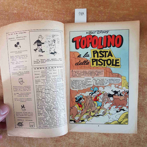 TOPOLINO N° 382 DEL 24 MARZO 1963 WALT DISNEY MONDADORI 100 LIRE paperone pippo