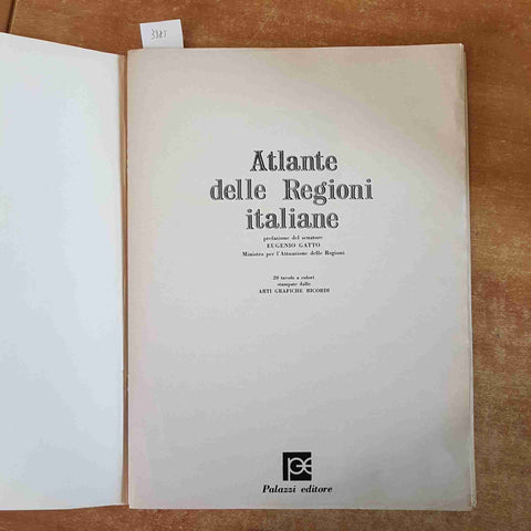 ATLANTE DELLE REGIONI ITALIANE 1970 TEMPO 20 tavole a colori + 16 pagine