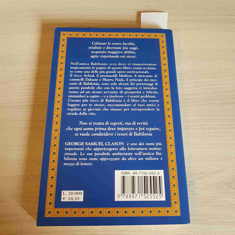 L'UOMO PIU' RICCO DI BABILONIA self-help GEORGE S. CLASON - GRABAUDO - 1999