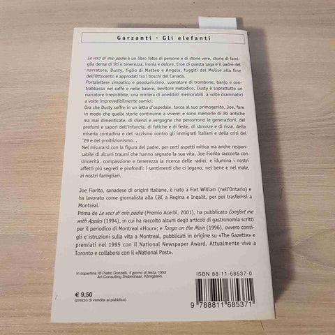 LE VOCI DI MIO PADRE - JOE FIORITO - GARZANTI - 2001