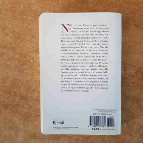 GIAMPAOLO PANSA Contro storia d'Italia EIA EIA ALALA' IL FASCISMO il giornale