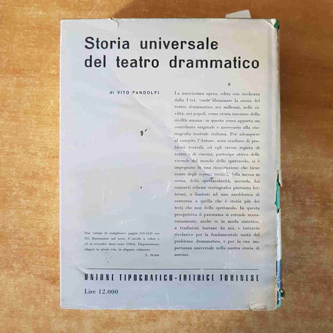 STORIA UNIVERSALE DELLA LETTERATURA volume 3 III 1960 PRAMPOLINI UTET