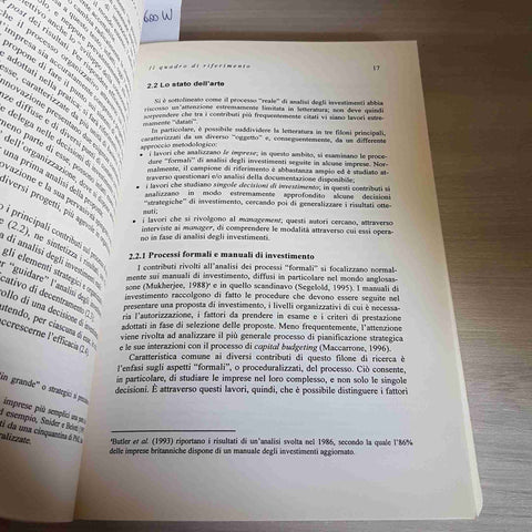 VALUTARE L'INNOVAZIONE ANALISI E CONTROLLO DEGLI INVESTIMENTI - AZZONE - 1998