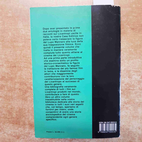 IL CINEMA DEI LICANTROPI Riccardo Esposito 1987 FANUCCI cattive condizioni