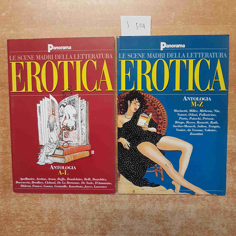 LE SCENE MADRI DELLA LETTERATURA EROTICA erotismo 2 VOLUMI a-l m-z 1993 PANORAMA