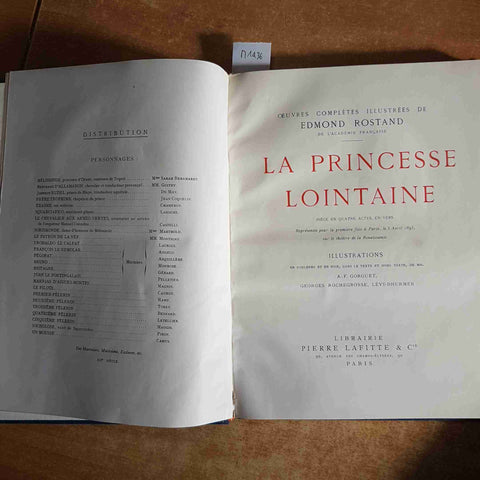 EDMOND ROSTAND - LA PRINCESSE LOINTAINE 1910 PIERRE LAFITTE piece en 4 actes