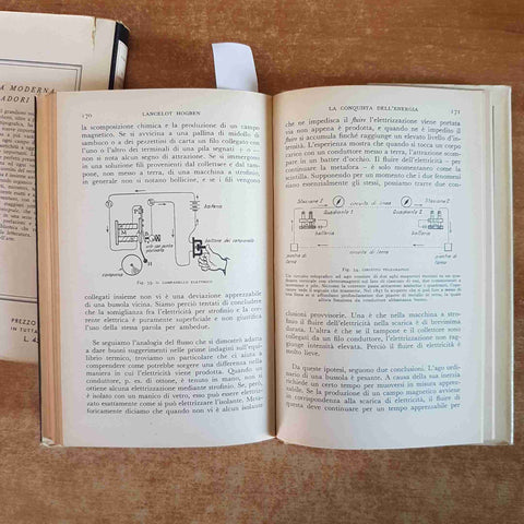 LA CONQUISTA DELL'ENERGIA 2 volumi LANCELOT HOGBEN 1954 MONDADORI 1° edizione