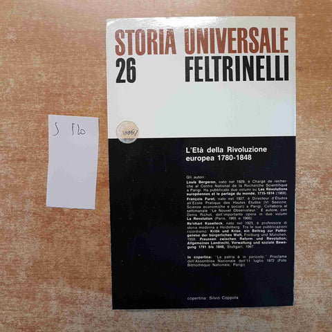 STORIA UNIVERSALE FELTRINELLI 26 L'ETA' DELLA RIVOLUZIONE EUROPEA 1780-1848