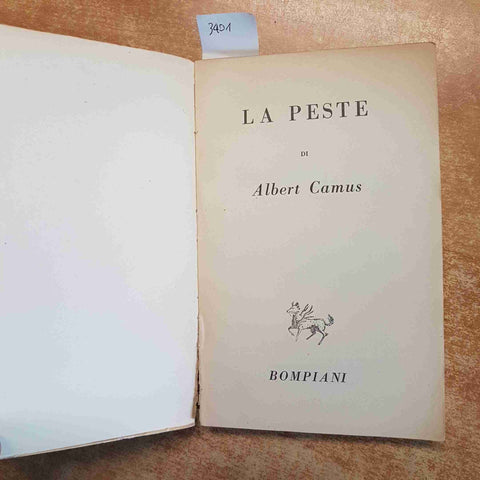 LA PESTE DI ALBERT CAMUS 5 agosto 1948 PEGASO LETTERARIO BOMPIANI 1° edizione