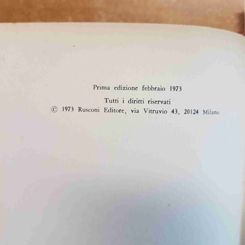 GIORGIO SAVIANE - IL MARE VERTICALE 1973 RUSCONI prima edizione