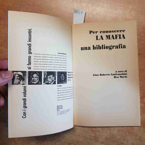 PER CONOSCERE LA MAFIA una bibliografia LANFRANCHINI, MARIN 1993 LA RIVISTERIA