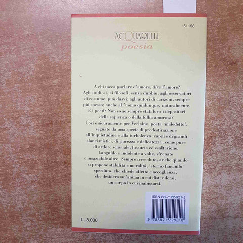 PAUL VERLAINE POESIE D'AMORE passione tenerezza erotismo ACQUARELLI POESIA