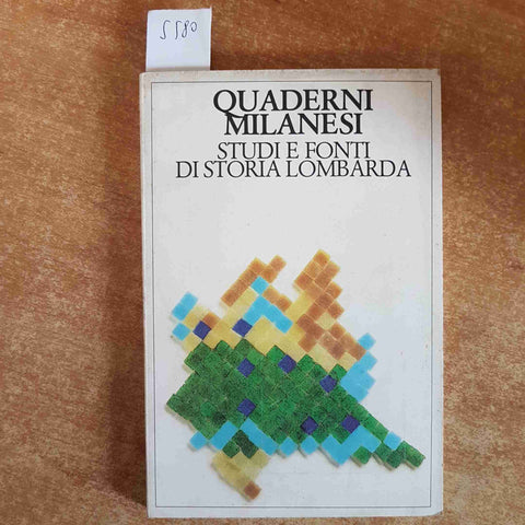 QUADERNI MILANESI STUDI E FONTI DI STORIA LOMBARDA 1981 cardinal Ferrari SPAGNOL
