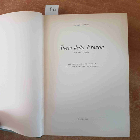 STORIA DELLA FRANCIA Alfred Cobban 1972 GARZANTI illustrato