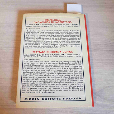 BATTERIEMIA ASPETTI CLINICI E DI LABORATORIO - SONNENWIRTH - PICCIN - 1977