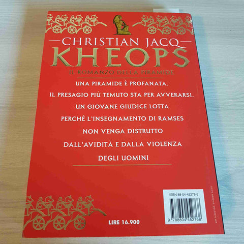 KHEOPS IL ROMANZO DELLA PIRAMIDE - L'INFERNO DEL GIUDICE - JACQ 1998 MONDADORI