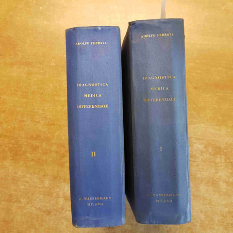 DIAGNOSTICA MEDICA DIFFERENZIALE 2 voll. ADOLFO FERRATA 1939 con pagine staccate