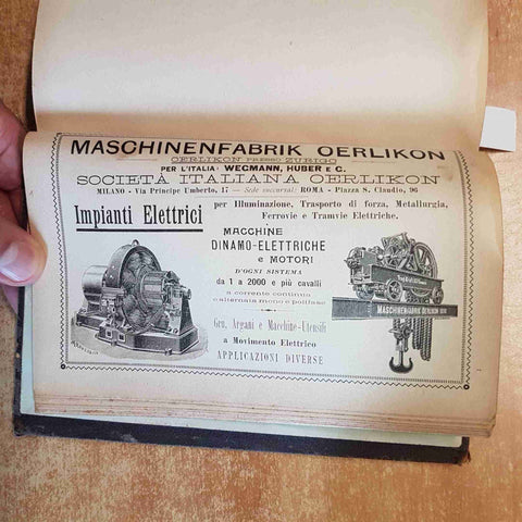 IL MONTATORE ELETTRICISTA Edoardo Barni 1901 HOEPLI 6°edizione ILLUSTRATA