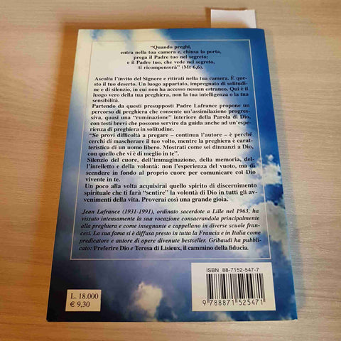 PREGA IL PADRE TUO NEL SEGRETO - JEAN LAFRANCE - GRIBAUDI - 1999