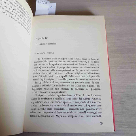 GLI ANTICHI MAYA VOLUME 1 - MORLEY - SANSONI - 1958