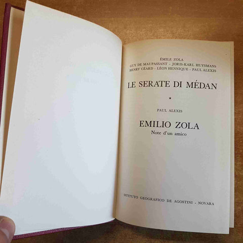 LE SERATE DI MEDAN ZOLA MAUPASSANT HUYSMANS CEARD ALEXIS 1969 DE AGOSTINI