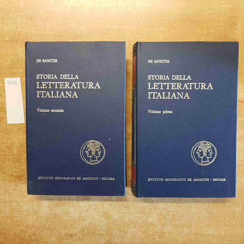 DE SANCTIS STORIA DELLA LETTERATURA ITALIANA 2 volumi 1968 DE AGOSTINI