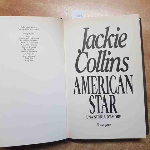 JACKIE COLLINS - AMERICAN STAR una storia d'amore 1993 SONZOGNO prima edizione