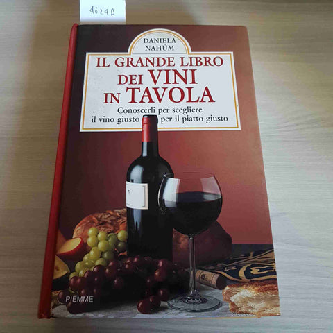 IL GRANDE LIBRO DEI VINI IN TAVOLA - DANIELA NAHUM - PIEMME - 2000